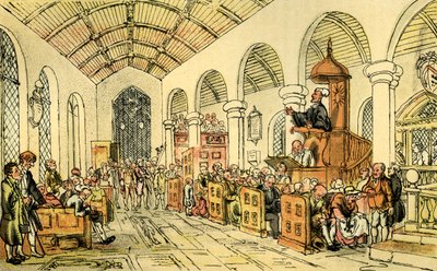 Le Dr Syntax prêchant - Thomas Rowlandson