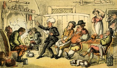 Le Dr Syntax lisant son tour - Thomas Rowlandson