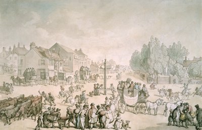 Elephant and Castle, Southwark, Londres, c1805-c1820 - Thomas Rowlandson