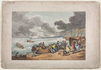 Embarquement de Brighthelmstone à Dieppe - Thomas Rowlandson