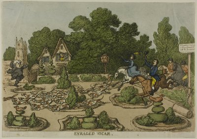 Vicaire enragé, des Misères de la vie humaine - Thomas Rowlandson