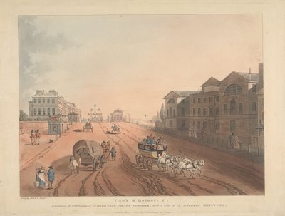 Entrée de Piccadilly ou de Hyde Park Corner Turnpike (n° 1) - Thomas Rowlandson