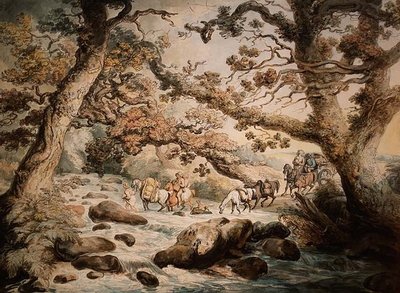 Traversée du ruisseau - Thomas Rowlandson