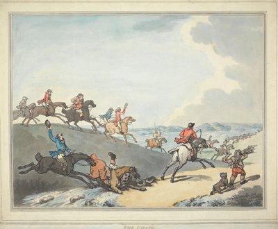 La chasse au renard [série de six] :   2. La poursuite - Thomas Rowlandson