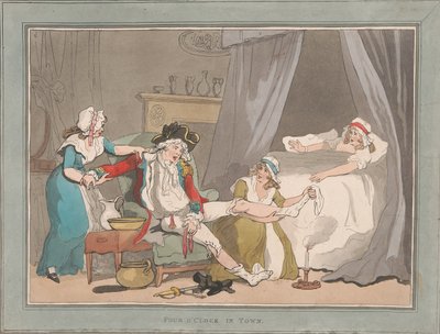 Chasse au renard [en duo] : 2.  Quatre heures en ville - Thomas Rowlandson