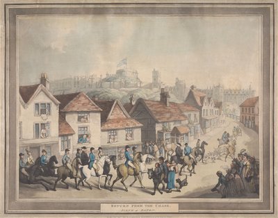 La chasse au renard [série de quatre] : 4. Le retour de la chasse. / Scène à Eaton - Thomas Rowlandson