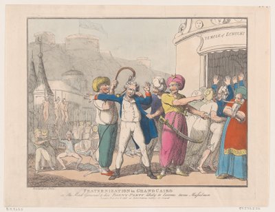 Fraternisation au Grand Caire, ou Le général fou et sa joyeuse compagnie - Thomas Rowlandson