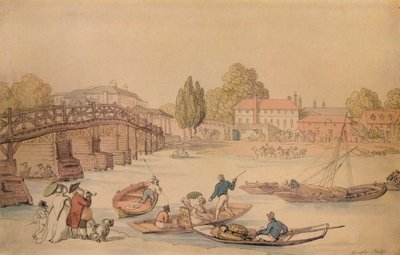 Pont de Hampton, 1800 - Thomas Rowlandson