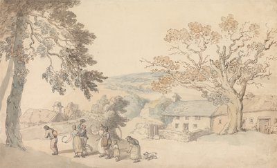 Les moissonneurs se mettent au travail - Thomas Rowlandson