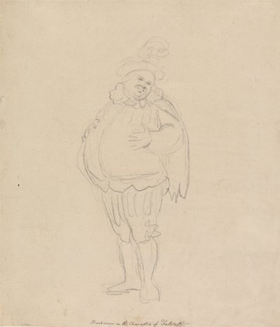 Henderson dans le rôle de Falstaff - Thomas Rowlandson