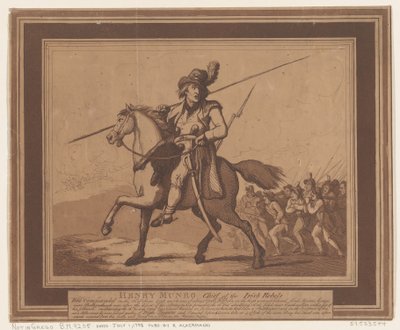 Henry Munro, chef des rebelles irlandais, 1er juillet 1798 - Thomas Rowlandson