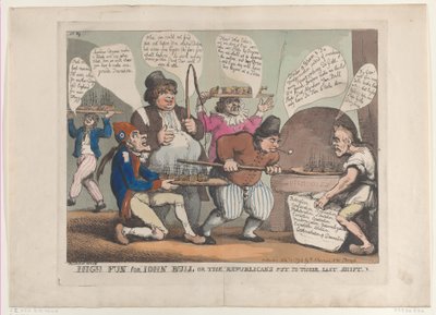 Grande fête pour John Bull, ou les républicains mis à leur dernière ressource, 12 novembre 1798 - Thomas Rowlandson
