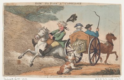 Comment dépasser une voiture, 11 juin 1808 - Thomas Rowlandson