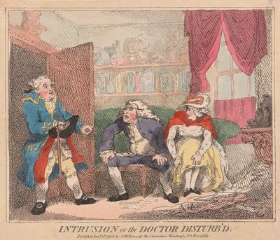 Intrusion ou le docteur dérangé, pub. 1786 - Thomas Rowlandson