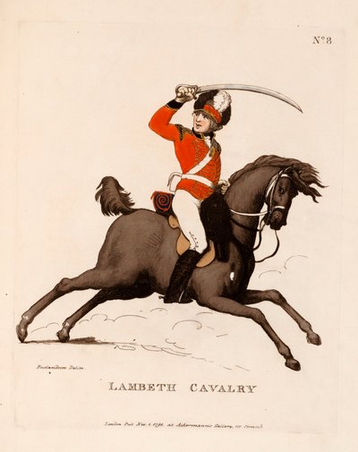 Cavalerie de Lambeth, de "Loyal Volunteers of London and Environs", 1798-99 - Thomas Rowlandson