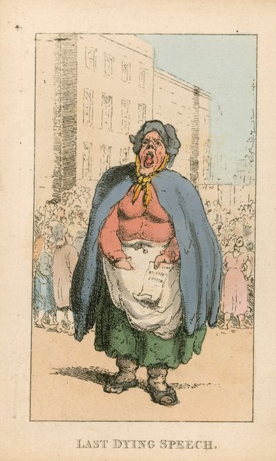 Dernier discours de mort (gravure en couleur) - Thomas Rowlandson