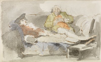 Allongé sur un canapé - Thomas Rowlandson