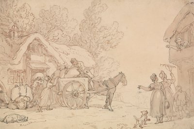 Chargement de Sacs dans une Charrette - Thomas Rowlandson