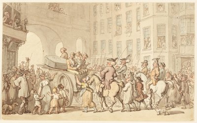 Scène de Londres : Malfaiteurs en route vers Tyburn - Thomas Rowlandson