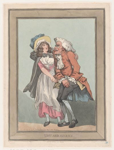 Luxure et avarice - Thomas Rowlandson