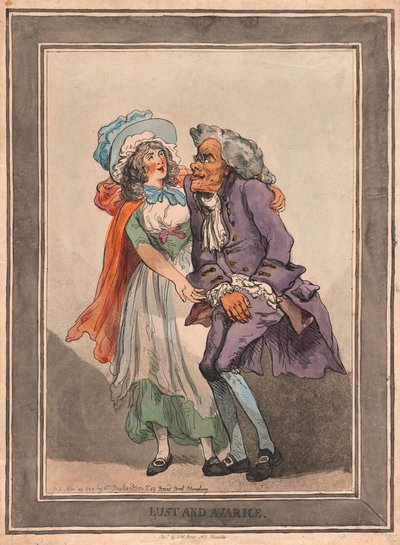Luxure et avarice, pub. 1788 - Thomas Rowlandson