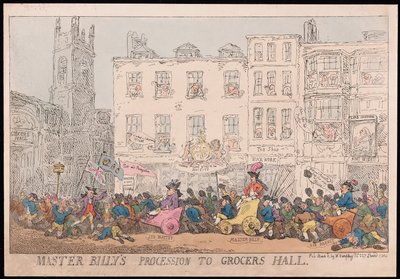 Procession de Maître Billy à Grocers Hall, pub. 1784 - Thomas Rowlandson