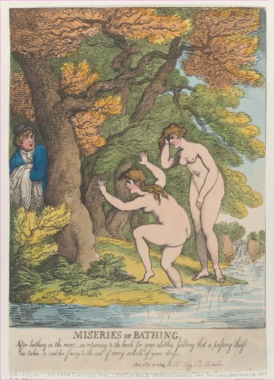 Les misères du bain, [1er avril 1808], réédité le 1er septembre 1814 - Thomas Rowlandson