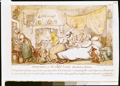 Misères de la vie humaine : Dialogue introductif, publié par R. Ackermann, 1807 - Thomas Rowlandson