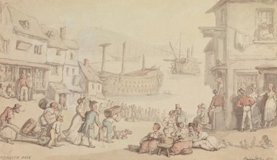 Quai de Plymouth - Thomas Rowlandson