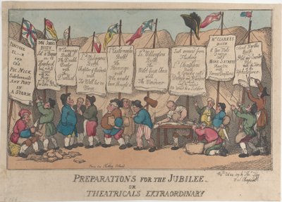 Préparatifs pour le Jubilé ou Théâtrales Extraordinaires, 24 octobre 1809 - Thomas Rowlandson