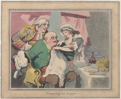 Préparation pour le souper, 22 octobre 1789 - Thomas Rowlandson