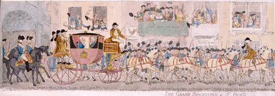 Procession du roi George III et de la reine Charlotte à la cathédrale Saint-Paul, Londres, 1789 - Thomas Rowlandson