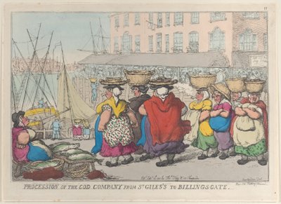 Procession de la compagnie de la morue de St. Giles à Billingsgate, 18 septembre 1810 - Thomas Rowlandson