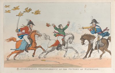Transparence de R. Ackermann sur la victoire de Waterloo, 1er juin 1815 - Thomas Rowlandson