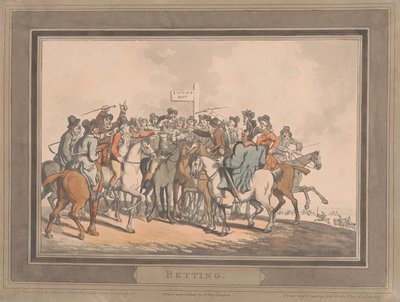Courses [lot de six] :  6. Paris - Thomas Rowlandson