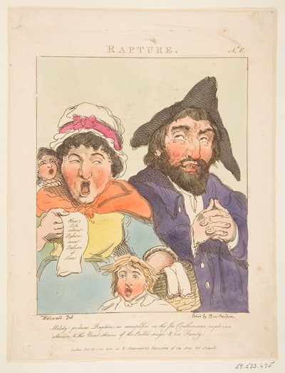 Rapture Le Brun Travesti, ou Caricatures des Passions - Thomas Rowlandson