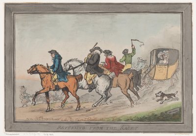 Retour des courses, 1er décembre 1791 - Thomas Rowlandson