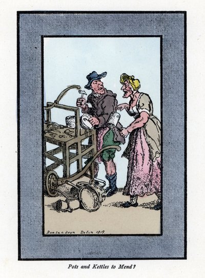 Rôtisseur itinérant montrant le fond d