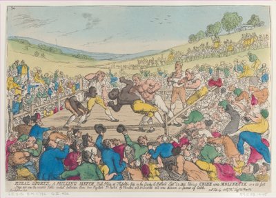 Sports ruraux, un match de boxe, 29 septembre 1811 - Thomas Rowlandson