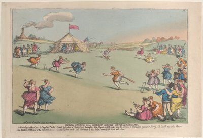 Sports ruraux ou un match de cricket extraordinaire, 10 octobre 1811 - Thomas Rowlandson