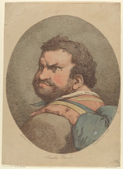 Sancho Panza, de Don Quichotte, vers 1776 - Thomas Rowlandson