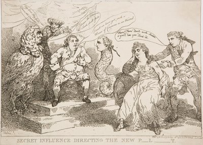 Influence secrète dirigeant le nouveau P-l-t - Thomas Rowlandson