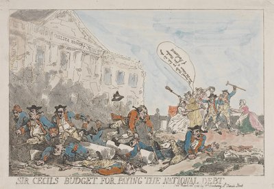 Le budget de Sir Cecil pour le remboursement de la dette publique - Thomas Rowlandson