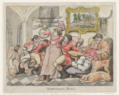 Le hall du sportif, ou les chasseurs de renards se détendent - Thomas Rowlandson
