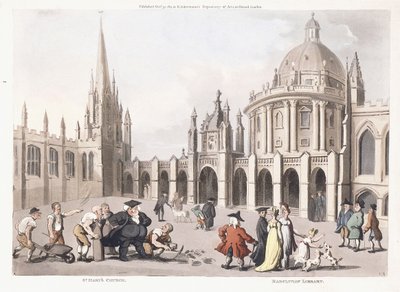 Église Sainte-Marie et bibliothèque Radclivian, 1809-1811 - Thomas Rowlandson