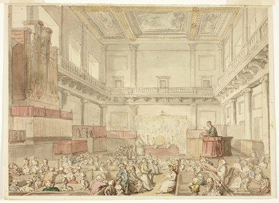 Étude pour la Chapelle Royale, Whitehall, de Microcosm of London - Thomas Rowlandson