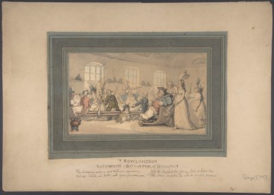 Les plaisirs du bain : un petit-déjeuner ouvert à tous - Thomas Rowlandson