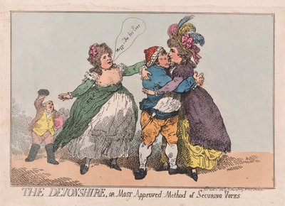 Le Devonshire, ou méthode la plus approuvée pour obtenir des votes, pub. 1784 - Thomas Rowlandson