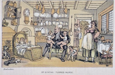Le docteur gardant des enfants - dans "Les trois tours du docteur Syntax : à la recherche du pittoresque, de la consolation et d