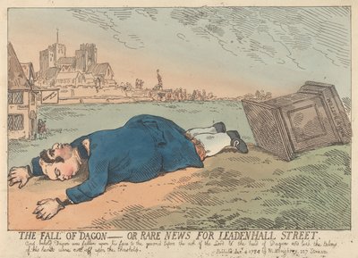 La chute de Dagon – ou des nouvelles insolites pour Leadenhall Street - Thomas Rowlandson